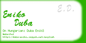 eniko duba business card
